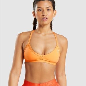 Gymshark MINIMAL SPORTS BRA in light orange